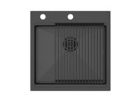 Комплект: Мойка KRONER-PRO 51 + ролл-мат PRO в цвет мойки PM705151-GM+R405-GM